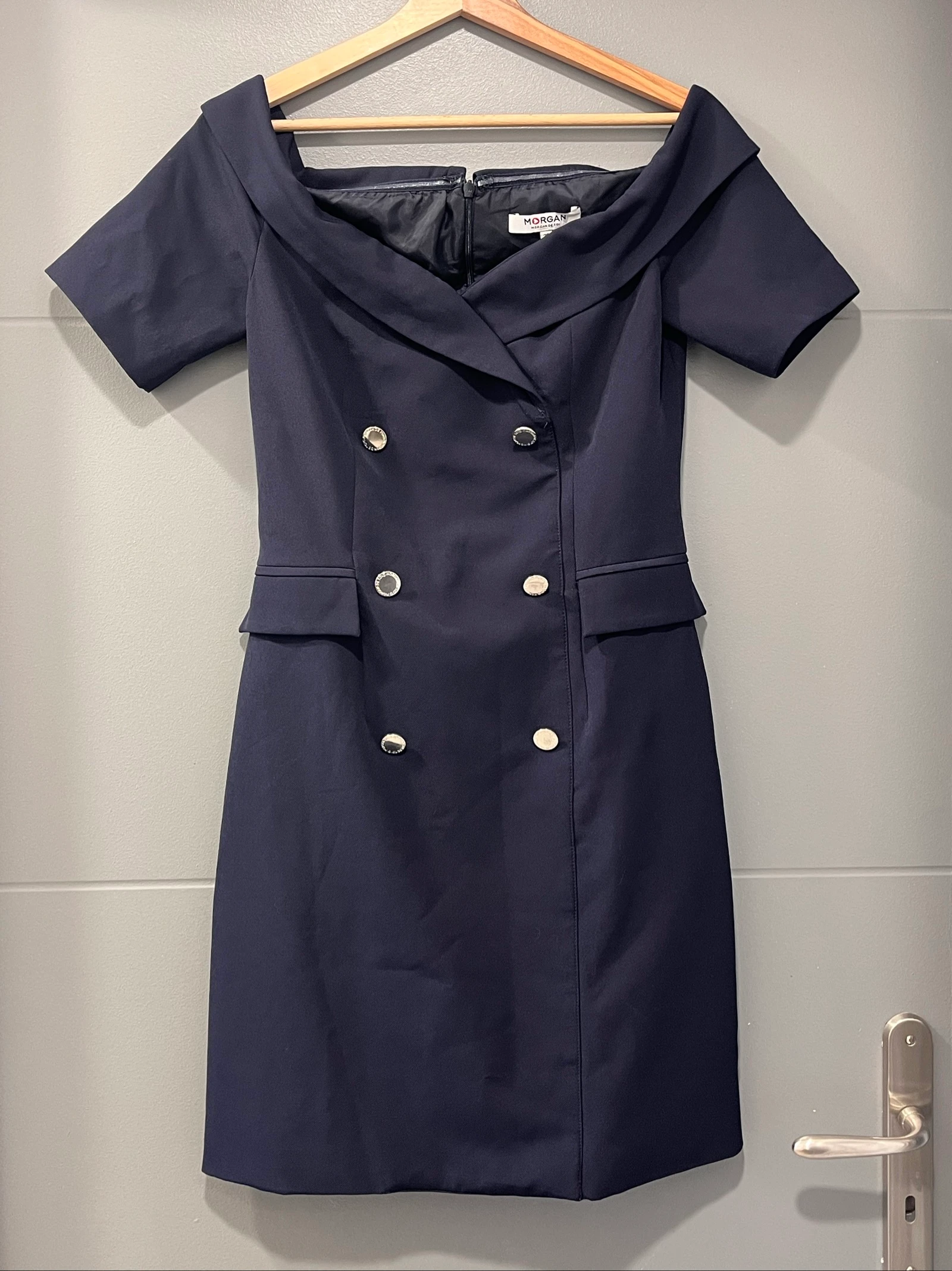 Robe Morgan col bardot Blue Navy / 181-RILA.F T36